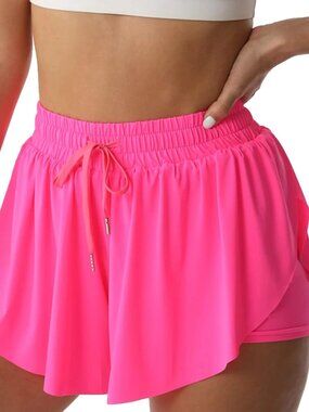 WHITE BIRCH Butterly Shorts in Hot Pink